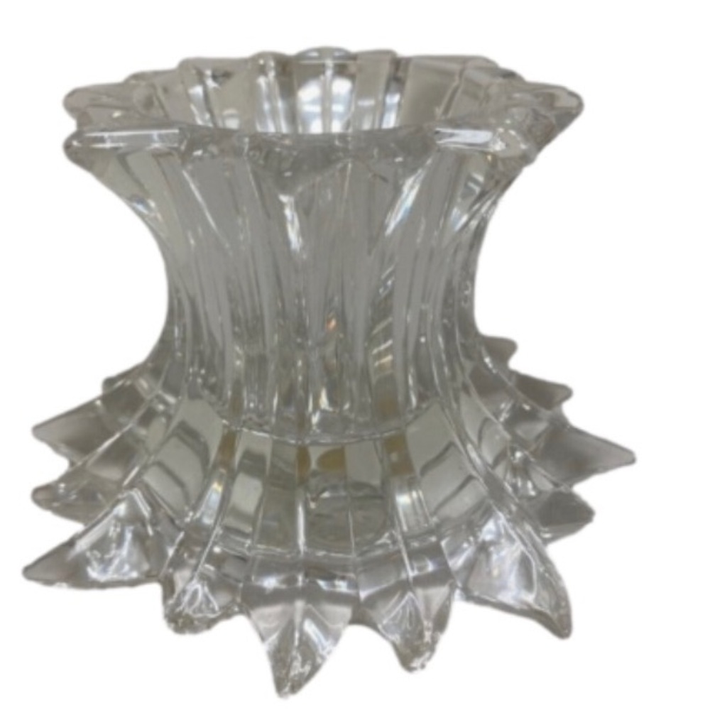 PartyLite Clear Scalloped Glass Accent Vase